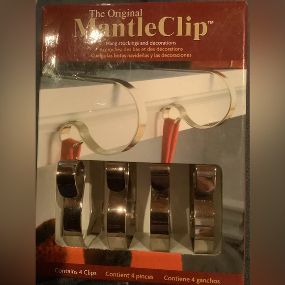 Set of 4 silver BNIB The Original Mantel Clip - Picture 1 of 8